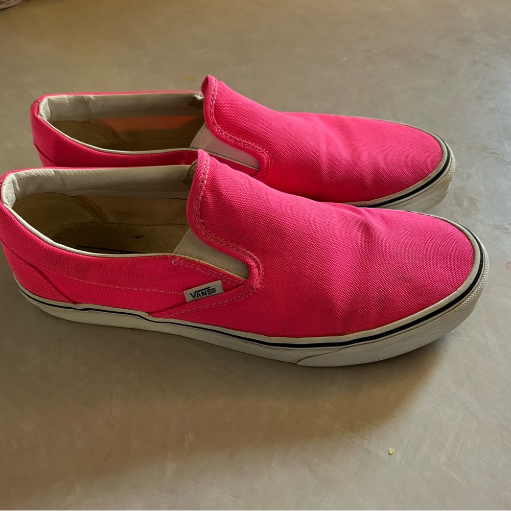 Vans Fuchsia Canvas Slip-Ons